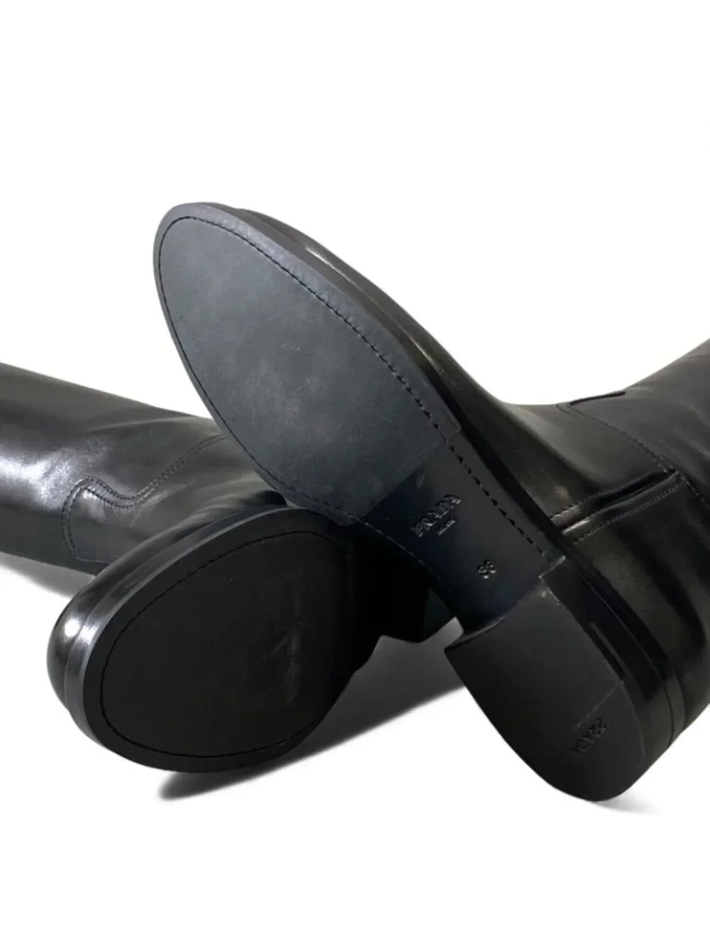 Prada Buckle Boot Black